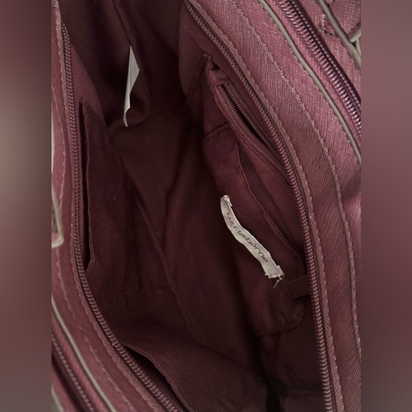 Liz Claiborne Crossbody Strap Shoulder Bag Satchel Maroon & Brown - Picture 2 of 4